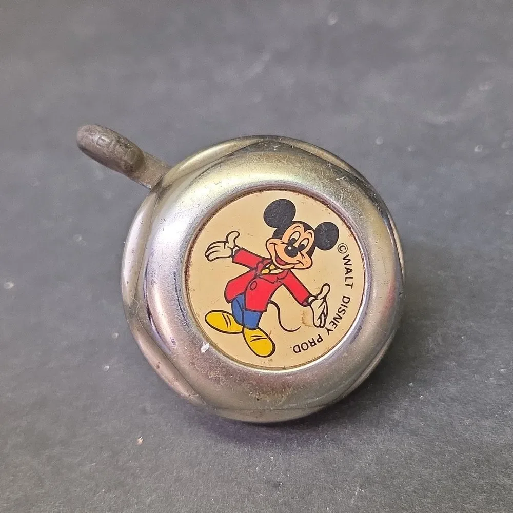 Vintage Walt Disney Mickey Mouse Bicycle Bell w/Clamp With Misc‎ Collectibles